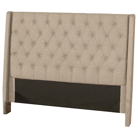 Transitional Queen Size Tufted Headboard